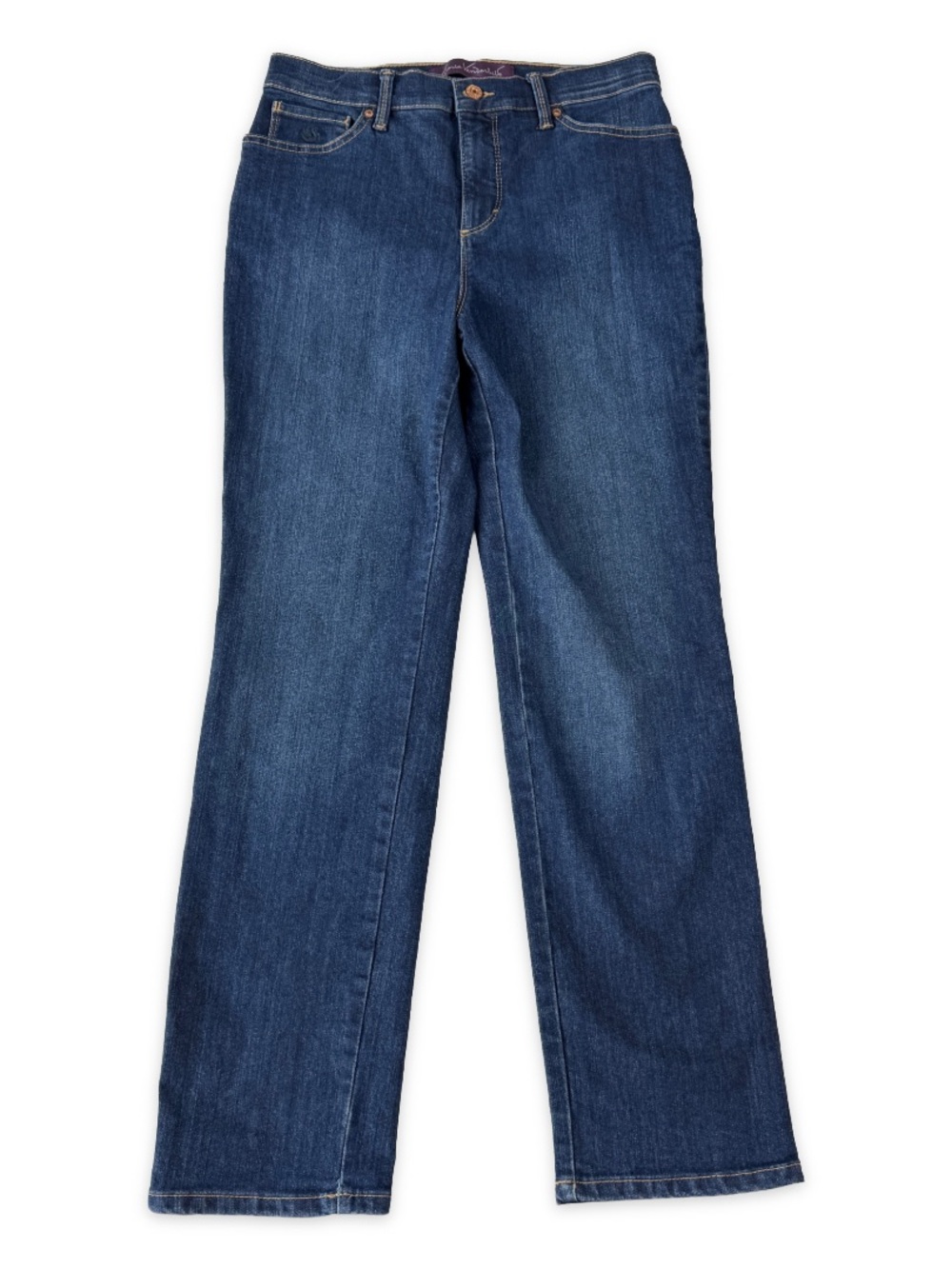 Gloria Vanderbilt Amanda Jeans Womens Petite 8P Blue Denim Stretch NWOT
